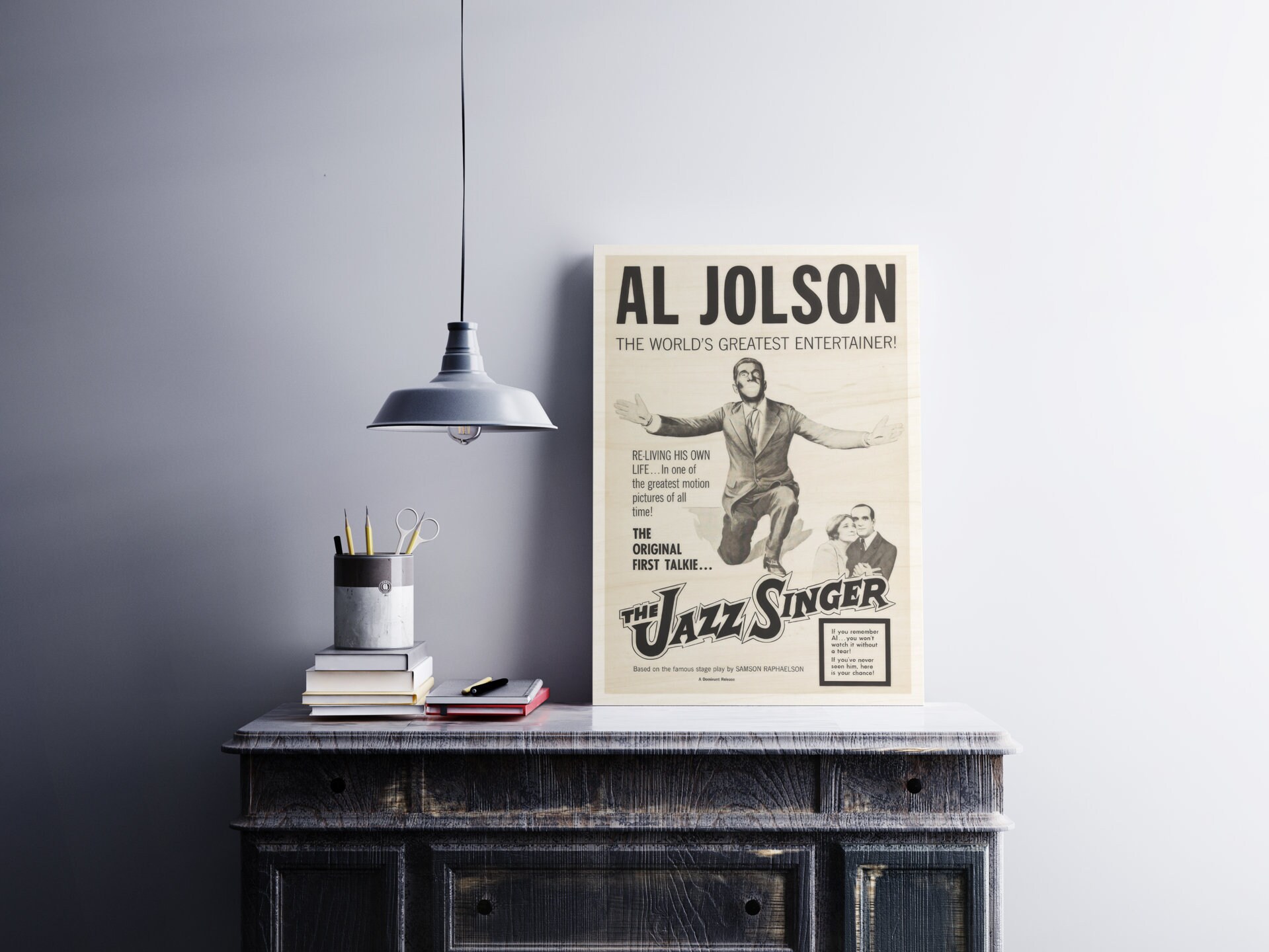 The Jazz Singer Movie Poster, Birch Wood Wall Art - Etsy