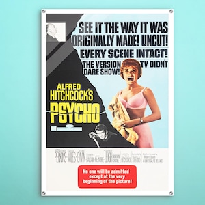 Psycho American Acrylic poster, Great movie wall art of this cinema poster, Vintage gift for timeless retro decor fanatics of Hollywood.