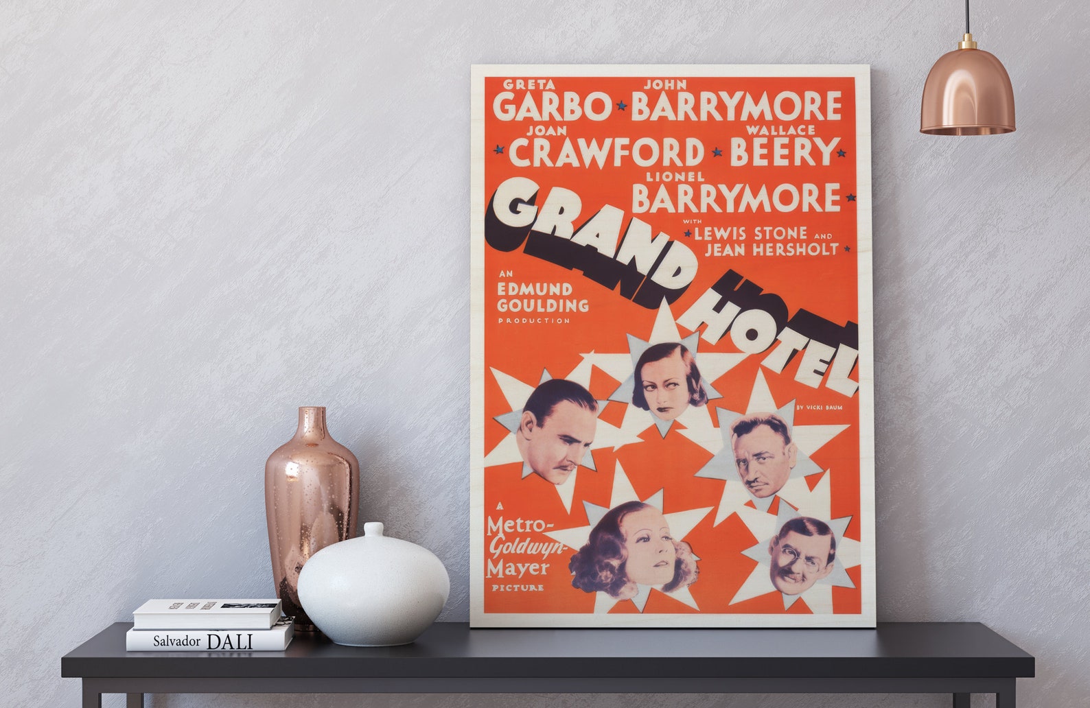 Grand Hotel American Wooden Poster, Rustic Movie Wall Art of This ...