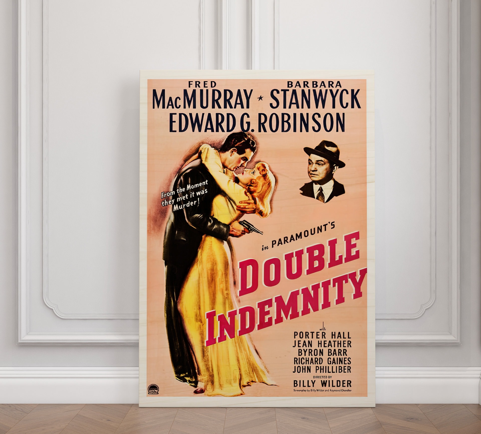 Double Indemnity American Wood 装飾、この映画ポスターの素晴らしい