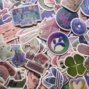 Mystery Y2K Paper Stickers Set Early 2000s Aesthetic Stickers for Scrapbooking Journaling Laptops Planners DIY Crafts Cute Decor And Gifting