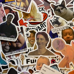 Gen Z Humor Sticker Pack with Iconic Meme Faces and Viral Internet Sayings for Laptops Phone Cases Water Bottles