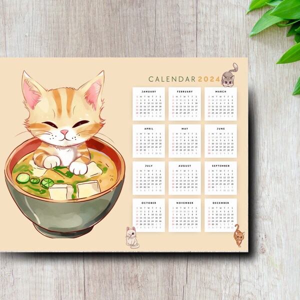 Anime Calendar 2024 Download Etsy