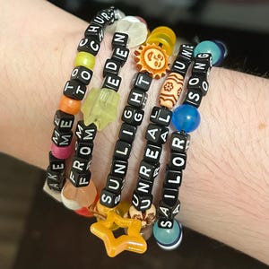 Hozier + Gigi Perez single Kandi bracelets | music | friendship bracelet | concert | rave |