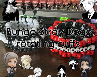 Bungo Stray Dogs mini rotating cuffs | anime | bsd | customized | character cuffs | kandi cuff |