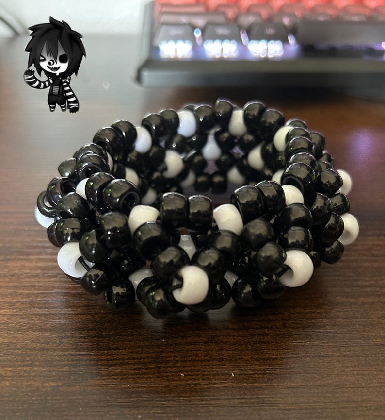 RESTOCKED!! Creepypasta Kandi Cuffs | 3D Cuff | Jeff the Killer | Ticci