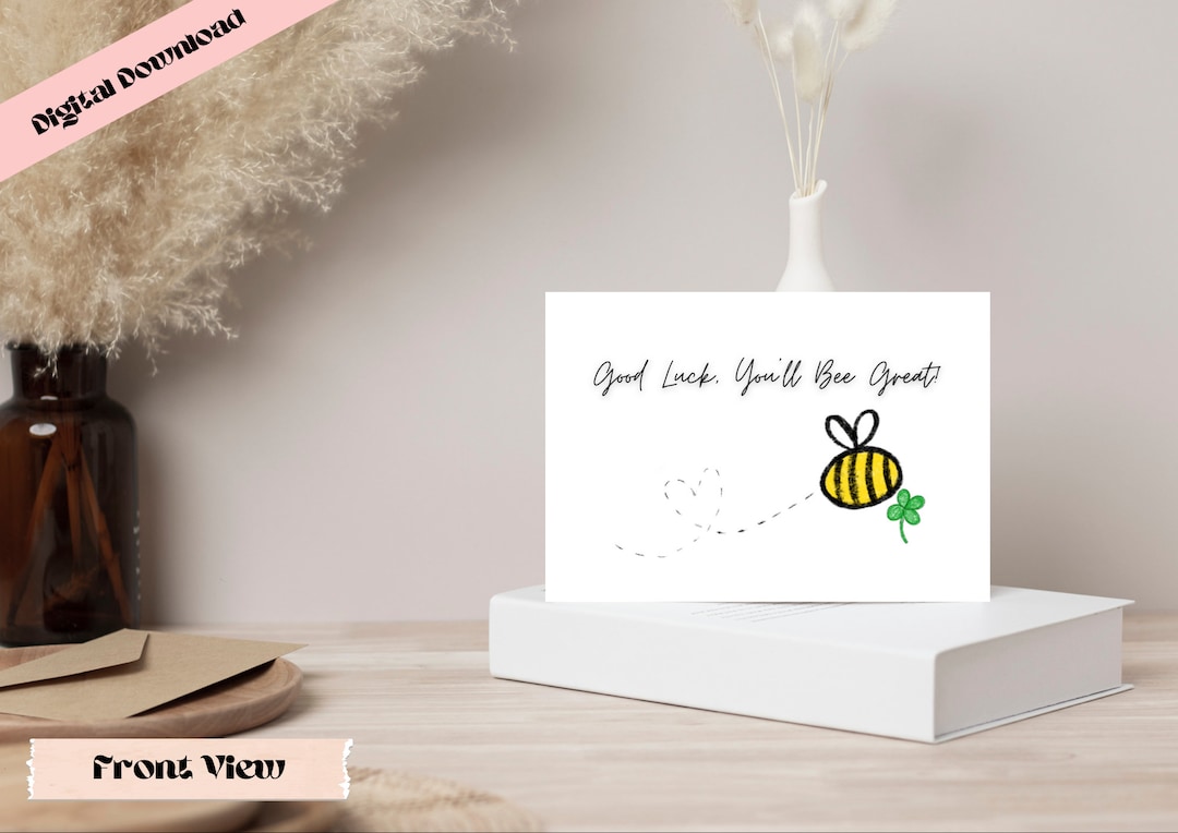 Good Luck Greeting Card - Etsy
