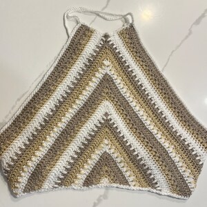Neutral Crochet Top - Large
