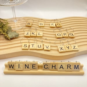 Scrabble Wine Charms (6, 12 or 26 pcs) WSA-316SS25