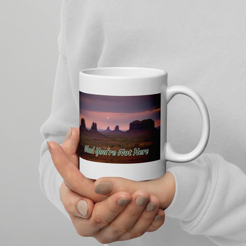 Glad You're Not Here Divorce Mug, 11 oz white coffee or tea mug