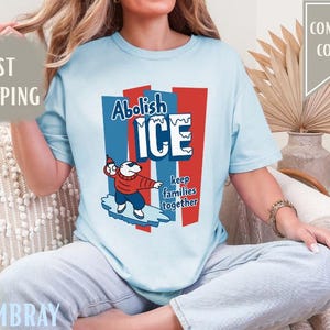 Graphic Tee: 'Abolish ICE' - Unisex Heavy Cotton Shirt, Protest Shirt, Resist Shirt, FDT, Anti Trump Shirt, Fuck Trump Shirt, Anti ICE