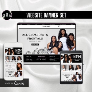 DIY Boutique Banner Set, DIY Shopify Web Banners, DIY Wix Website Banners, Website Banner Set