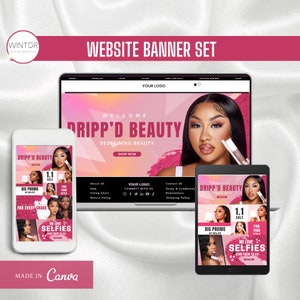 Moderne Shopify Boutique-website, Shopify-website-ontwerp, roze Shopify-thema, Beauty e-commerce website, Beauty-website-ontwerp