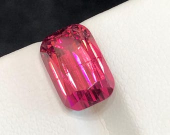 4,45 ct natuurlijke rubelliet toermalijn | Levendige felroze gefacetteerde edelsteen Afghanistan | Onbehandeld | Geboortesteen van oktober