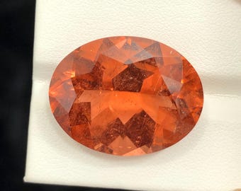 29.30 Ct Natural Orange Tourmaline | Loose Tourmaline Gemstone | Afghanistan Tourmaline | Oval Cut | Untreated Collector Gem