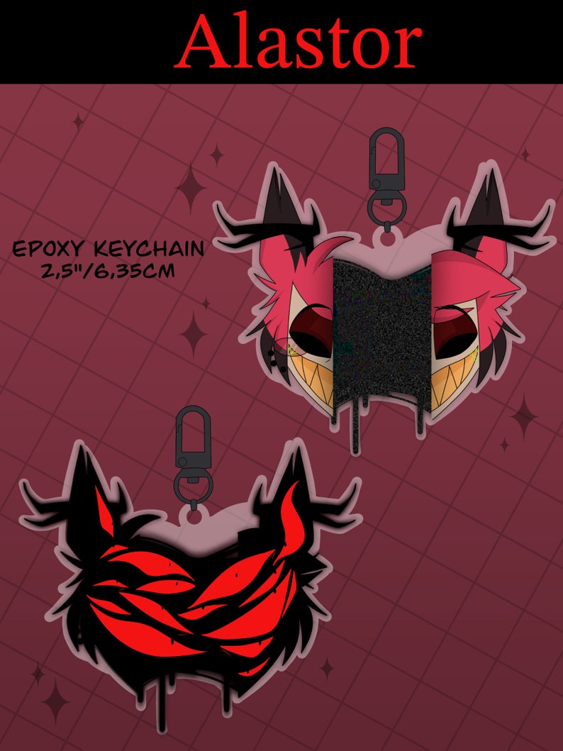 Keychain Alastor - Etsy