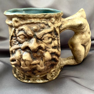 Vintage Jim Rumph ‘The Headless Maiden’ Ogre Tankard Circa 1971, Fantastically Grotesque, Art Mug Minty