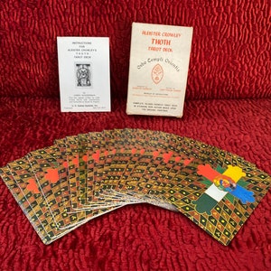 Raro baralho de cartas de tarô THOTH de 1978: Aleister Crowley, Lady Frieda Harris
