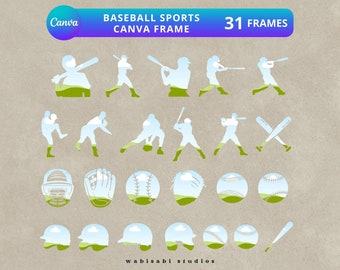 Fill Your Own Baseball Design, helmet sports, editable canva frame templates, sport player silhouette, make your own, drag and drop subli