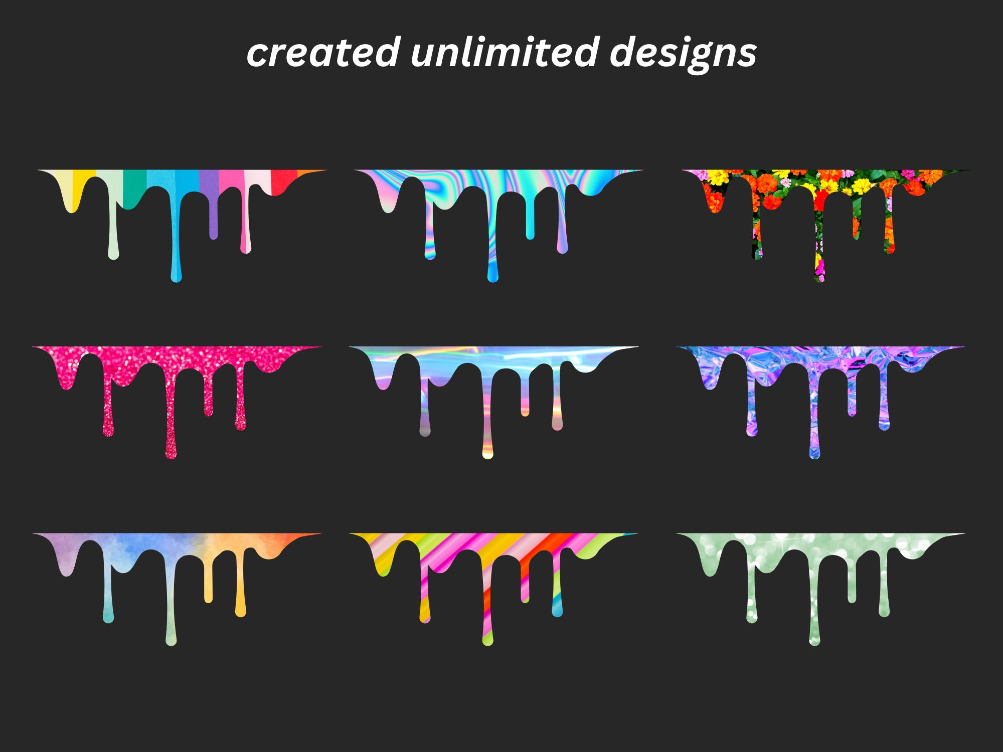 Fill Your Own Dripping Paint, Canva Frames Bundle, Dripping Border ...
