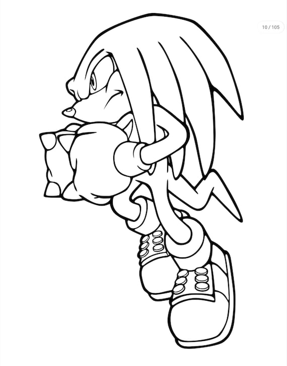 Coloring page - Knuckles