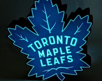 Toronto Maple Leafs 3D Printed Lightbox | RGB LED Hockey Lamp | Fan Gift | Maple Leafs Room Decor