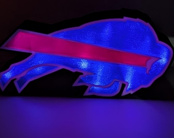 Buffalo Bills 3D LED Lightbox | USB-Powered Fan Decor