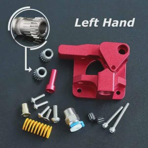 All Metal Dual Drive Extruder Upgrade RED (Left/Right) | High Precision 3D Printer Extruder | Ender 3, CR-10, Ender 5 Upgrade Kit