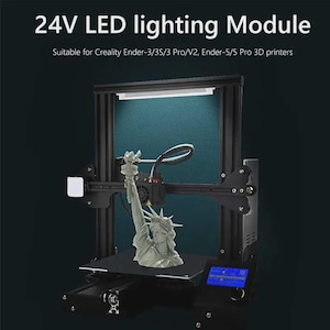 24V LED Light Bar for Ender 3 / 3 Pro / 3 V2 / Ender 5 | 3D Printer Lighting Kit | Plug & Play Illumination Mod | Easy Install Light Strip