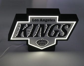LA Kings LED Lightbox | 3D Printed Lamp | Hockey Team Night Light | LED Display Sign | Sports Fan Gift