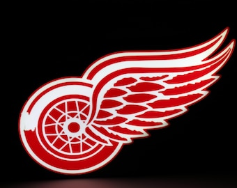 Detroit Red Wings LED Light Box | 3D Printed USB Desk Lamp