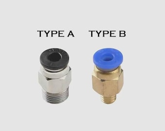 PC4-M6/M10 Pneumatic Push Pin Fitting | Bowden Tube Connector