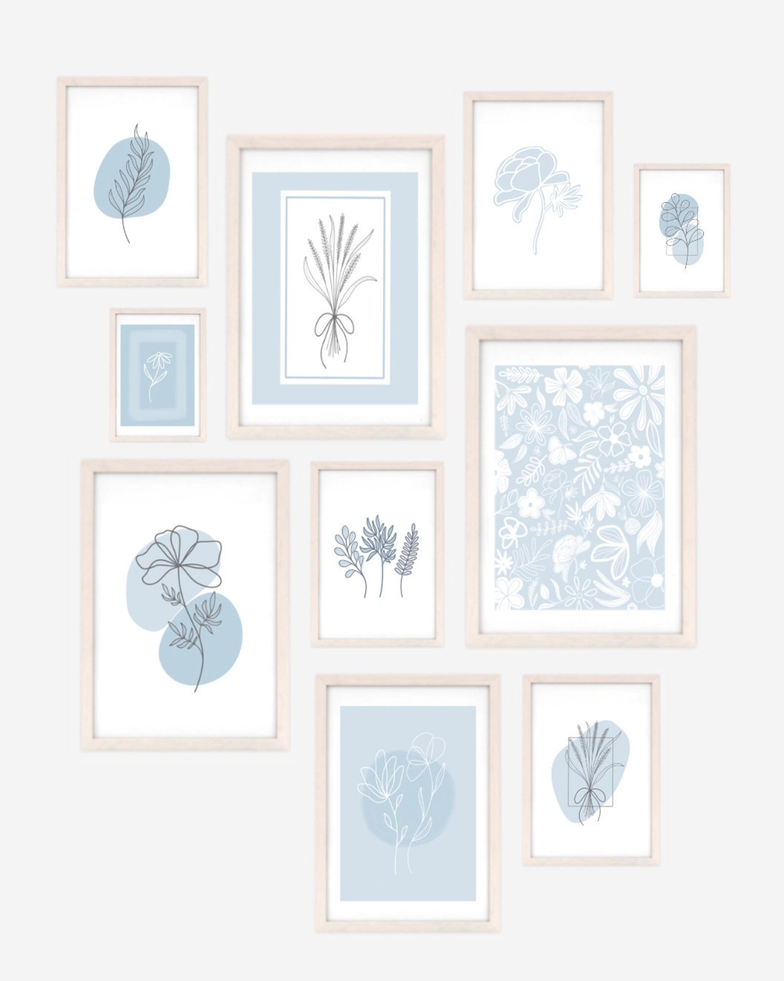 PRINTABLE Aesthetic Floral Wall Art 5 Different Colors for Bedroom ...