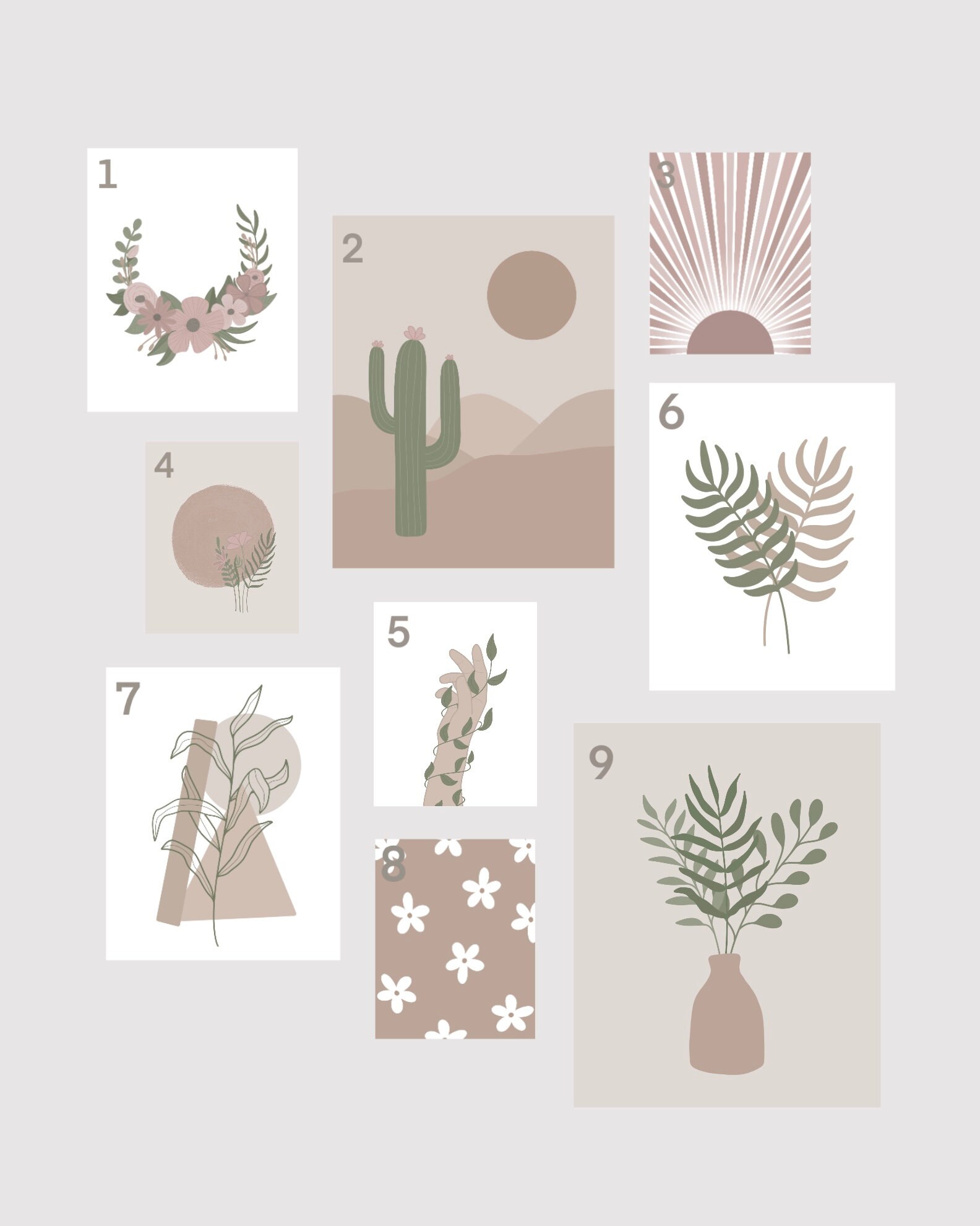 PRINTABLE Boho Style Wall Art Wall Decor for Bedroom, Living Room and ...