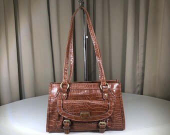 brown croc bolsauette bolsa