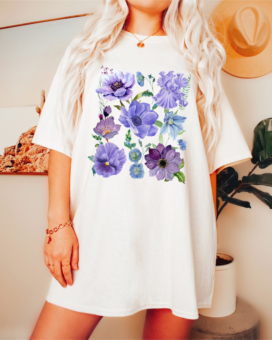 Wildflower Shirt, Pressed Flowers T-shirt, Cottagecore Flowers Shirt ...