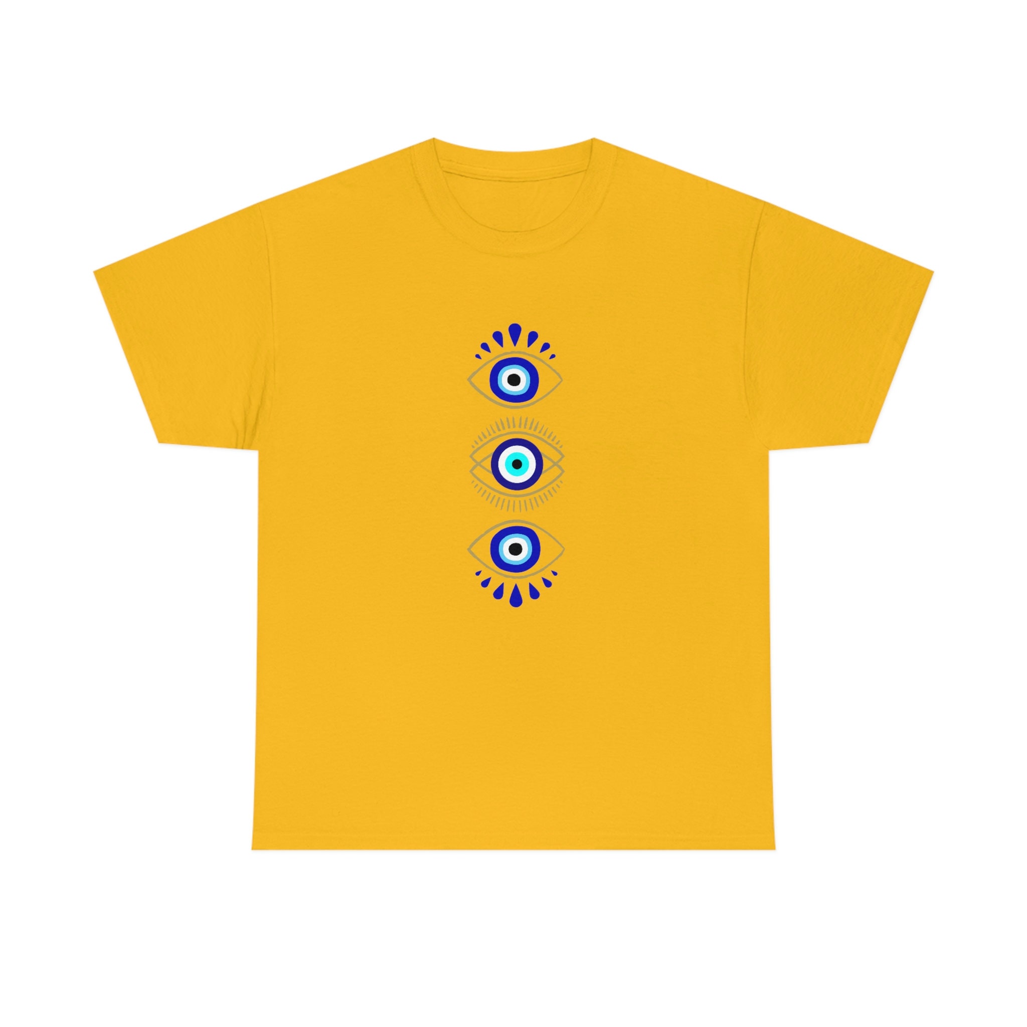 WHITE MULTI EVIL EYE SHIRT main image 1