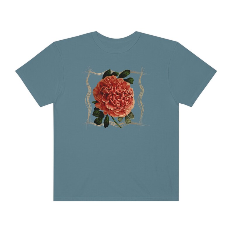 Comfort Colors Peony Flower Shirt Botanical Cottagecore - Etsy