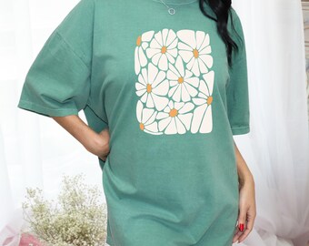 Daisy Comfort Colors Shirt, Cottagecore Aesthetic Henri Matisse Flower Tee, Retro Vintage Floral Shirt, Gift for Art Lover
