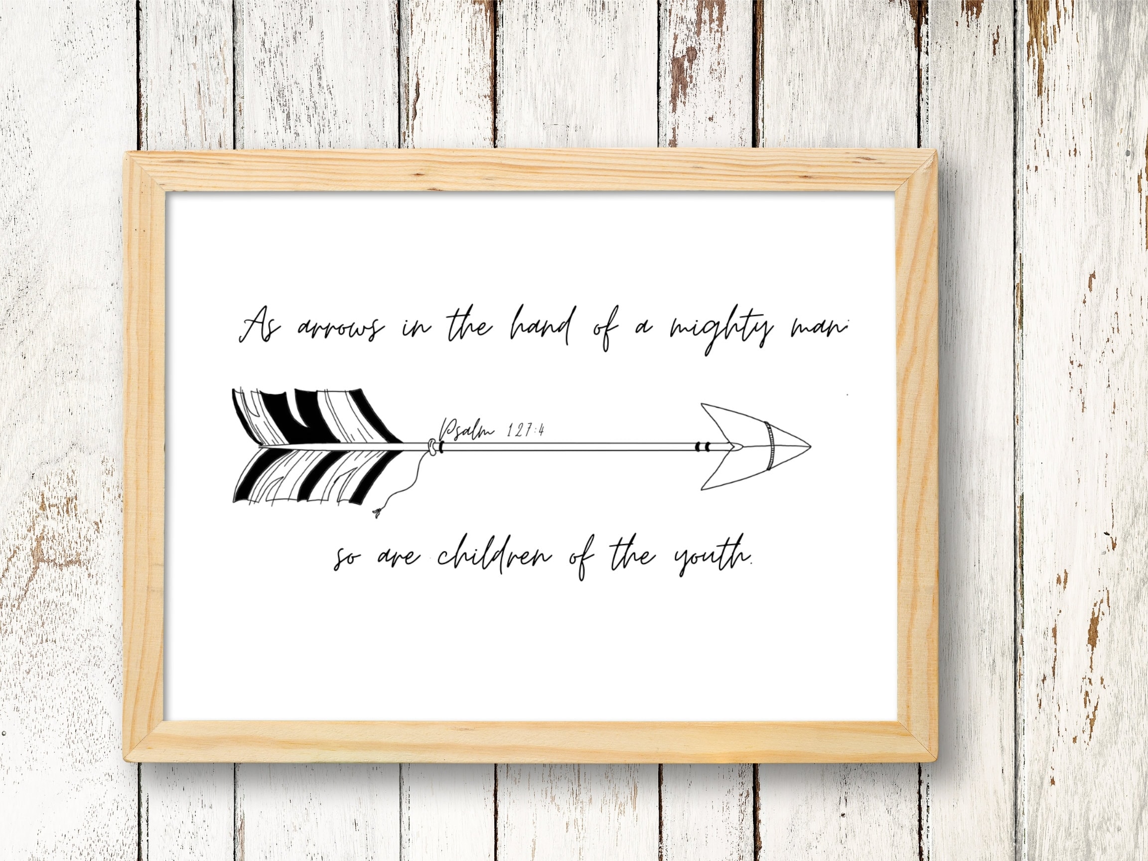 Psalm 127:4 | as Arrows...children of the Youth | Boho Arrow Wall Art ...