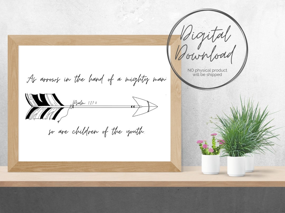 Psalm 127:4 | as Arrows...children of the Youth | Boho Arrow Wall Art ...