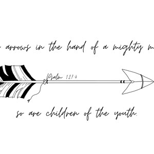 Psalm 127:4 | as Arrows...children of the Youth | Boho Arrow Wall Art ...