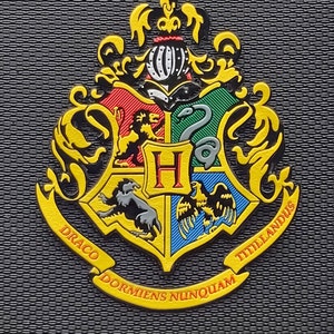 Hogwarts Crest 3D Raised Iron On Thermo-polyurethane (TPU) Emblem Badge