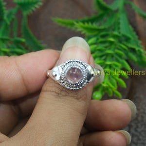 Natural Amethyst Ring, Purple Stone Ring 925 Sterling Silver Ring, Purple Ring, Minimalist Ring, Silver Design Ring, Birthday Gift for Women