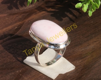 Pink Opal Ring 925 Sterling Silver Ring Handmade Statement Ring Pink Stone Rings Gemstone Ring Opal Birthday Gift Jewelry For Men And Women