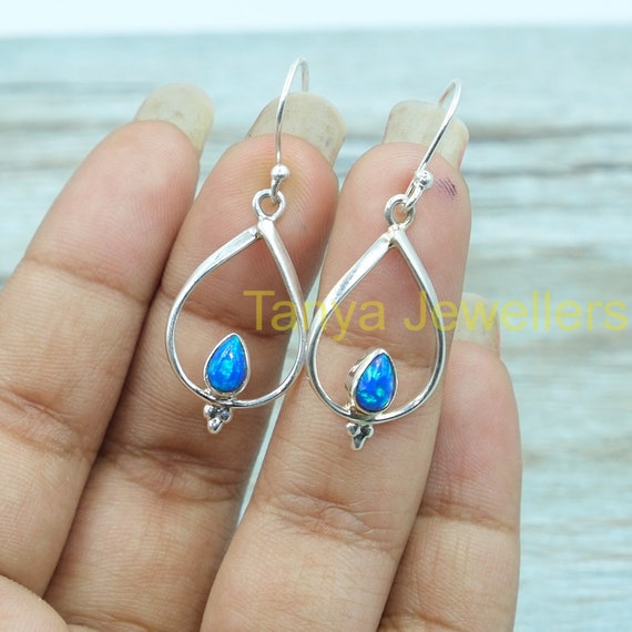 Boucles D'oreilles Pendantes En Argent Massif - Forme Goutte Ajourée - Occasion