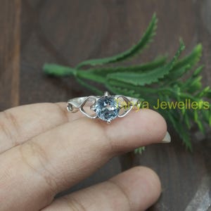 Natural Top Quality Blue Topaz Ring 925 Sterling Silver Ring Blue Gemstone Ring Statement Ring Handmade Blue Topaz Jewelry Gift for Wife Her