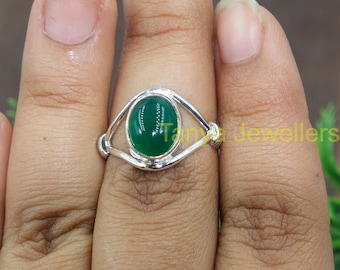 Top Quality Green Onyx 925 Sterling Silver Ring Statement Ring Handmade Design Ring Gemstone Ring Green Onyx Jewelry Christmas Gift Her