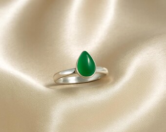 Top Quality Green Onyx 925 Sterling Silver Ring Statement Ring Handmade Design Ring Gemstone Ring Green Onyx Jewelry Birthday Gift for Women