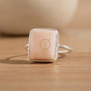 Pink Opal Ring, 925 Sterling Silver Ring, Genuine Ring, Minimalist Ring, October Birthstone Ring, Opal Rose Gold Yellow Gold Plated Ring